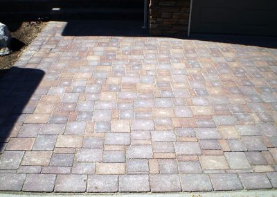 Basketweave patio using old country stone.