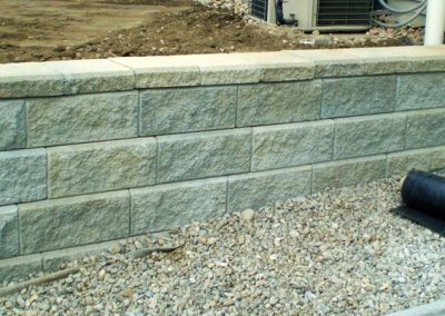 Standard Allan block wall.